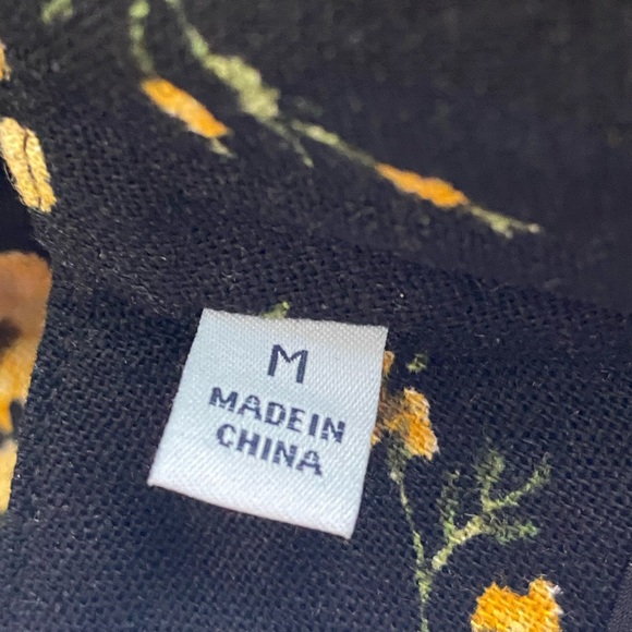 AQUA Medium Floral Print Wide Leg Pants - Picture 10 of 10